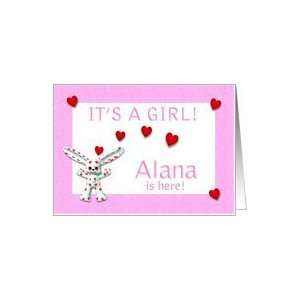  Alanas Birth Announcement (girl) Card Health & Personal 