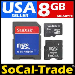 SanDisk 8GB Micro SD HC New MicroSD Memory Card + Mini  