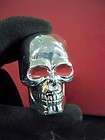 SMALL VINTAGE CHROME SKULL SHIFT KNOB RED EYES NEW SHIFTER HANDLE