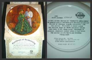 Lot of 5   GONE WITH THE WIND Collector Plates   COA, BOX   MINT 
