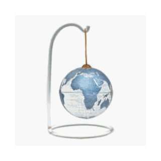   CS 3CBDS Clear Blue 3 Inch Christmasphere Globe With Display Stand