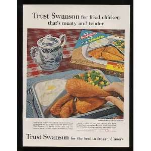  1962 Swanson Fried Chicken TV Dinner Print Ad (13133 