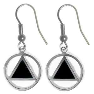  Alcoholics Anonymous Symbol Earrings, #612 6, 11/16 Wide 