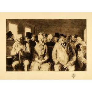  1904 Photogravure Honore Daumier French Art Third Class 