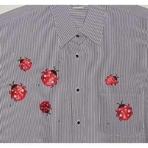 Las Olas Baby Stripe Shirt Size XL   Ladybugs w/ Sparkly 