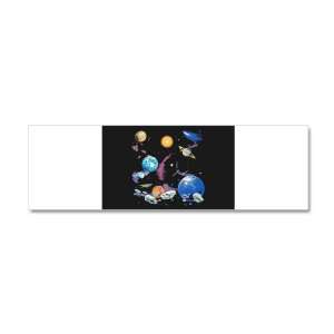  21 x 7 Wall Vinyl Sticker Solar System And Asteroids 