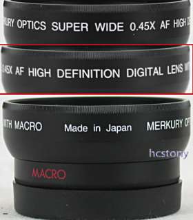 Merkury Optics .45x WIDE ANGLE MACRO Lens Adapter 52mm~Canon~Nikon 