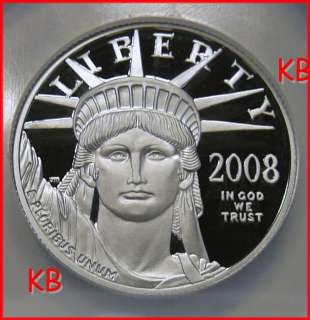 2008 W $25 AMERICAN PLATINUM EAGLE 1/4oz. of .9995% Pure Platinum 