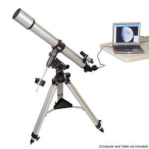 New Silver 90mm Refractor Telescope   Camera Included  