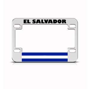  El Salvador Flag Metal Motorcycle Bike License Plate Frame 