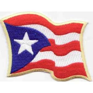  Puerto Rico Waving Flag Embroidered Biker Vest Patch 