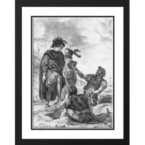 Delacroix, Eugene 28x36 Framed and Double Matted Hamlet and Horatio in 