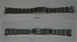 20mm CURVED END STAINLESS STEEL WATCH BAND POLISHED  