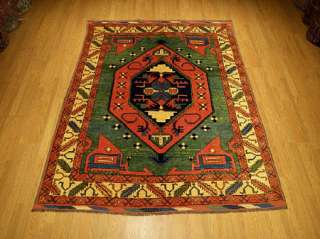 rug no 2440 type caucasian size 6 x 8 design kazak pile hand spun wool 