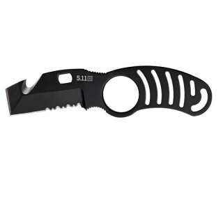 11 Fixed Knife Tactical Side Kick Rescue Tool 5.75 Black SS Knives 
