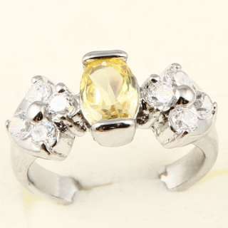 7mm YELLOW SAPPHIRE TWINS *A002* RING  