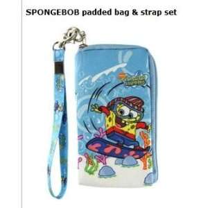  Blue SPONGEBOB padded Cell Phone bag & strap set 