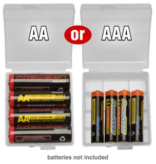Precision Design 4 AA / AAA Rechargeable Battery Case Holder  