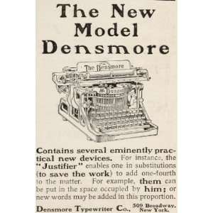  1901 Original Print Ad Densmore Typewriter Company 
