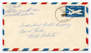 Annette Alaska to North Dakota 1959 Airmail Cover  
