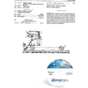  NEW Patent CD for RAILWAY SPIKE ALIGNER 
