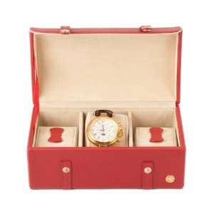   Beco  Constance Luxury Red Leathette Triple Watch Box