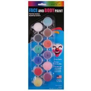  Premium Face and Body Paint 12 Pot Vertical Set Case Pack 