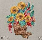 1PC~SUNFLO​WERS PLANT~IRON ON EMBROIDERE​D PATCH