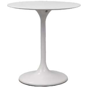   28 Inch Eero Saarinen Style Tulip Dining Table, White