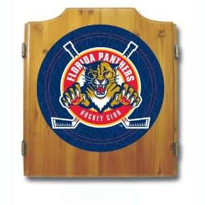  NHL Florida Panthers Dart Cabinet includes Darts and Board 
