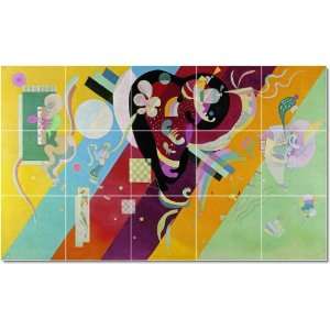 Wassily Kandinsky Abstract Tile Mural Traditional House Construction 