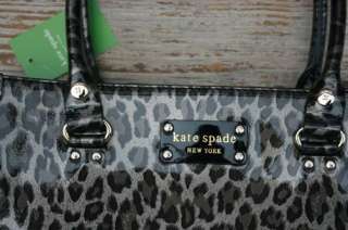 Kate Spade wellesley animal quinn Tote Patent Cowhide Leather handbag 