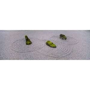 Moss on Three Stones in a Zen Garden, Washington Park, Portland 