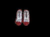 Wizard of Oz RUBY SLIPPERS NECKLACE Red Crystal Shoes  