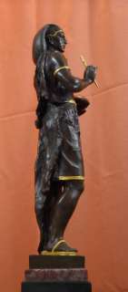 Art Deco Bronze Egyptian Scribe Emile Picault Statue Limited Edition 
