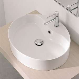  Scarabeo Supported Ceramic Washbasin without Overflow 