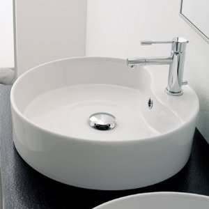  Scarabeo Supported Ceramic Washbasin with Overflow 8029R44 