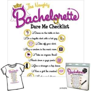 Bachelorette Dare Me Checklist T Shirt NEW  