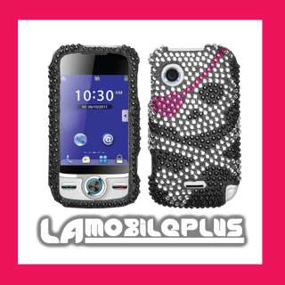 HUAWEI M735 HARD SnapOn CASE COVER SKULL BLING  