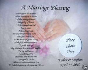   BLESSING PERSONALIZED POEM BRIDE & GROOM WEDDING GIFT IDEA  