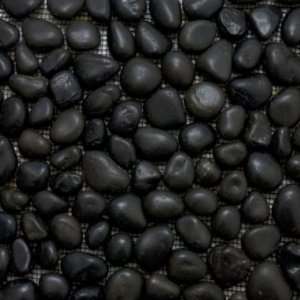  Black Alor Pebble Tile 12x12 Sheet