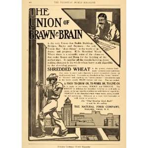  1906 Ad Natural Food Shredded Wheat Brain Construction 
