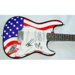  The Misfits Autographed Signed USA Flag Guitar & Proof 