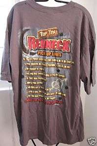 Buck Wear Shirt Redneck PICKUP LINES Cotton T Shirt XL  