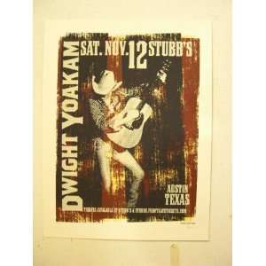  Dwight Yoakam Live At Stubbs Silk Screen Poster