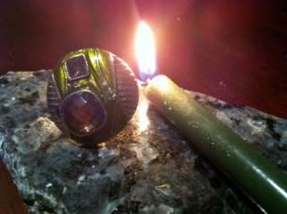 Haunted vintage wealth ring & spelled money candle. Financial 