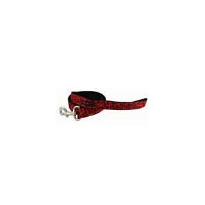  Walk E Woo Leopard Poppy Red   Leash 5 Feet x 1 inch Pet 