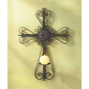  Rusted metal finish candleholder   Style 31153 Everything 