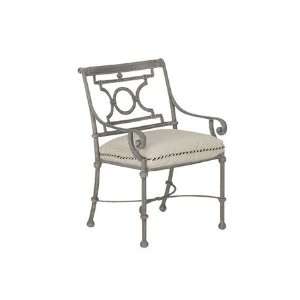   Metal Arm Patio Dining Chair Granite Rust Finish Patio, Lawn & Garden