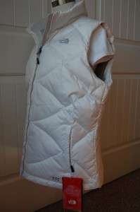 NWT Auth The North Face Womens Aconcagua White Down Vest XL Free Ship 